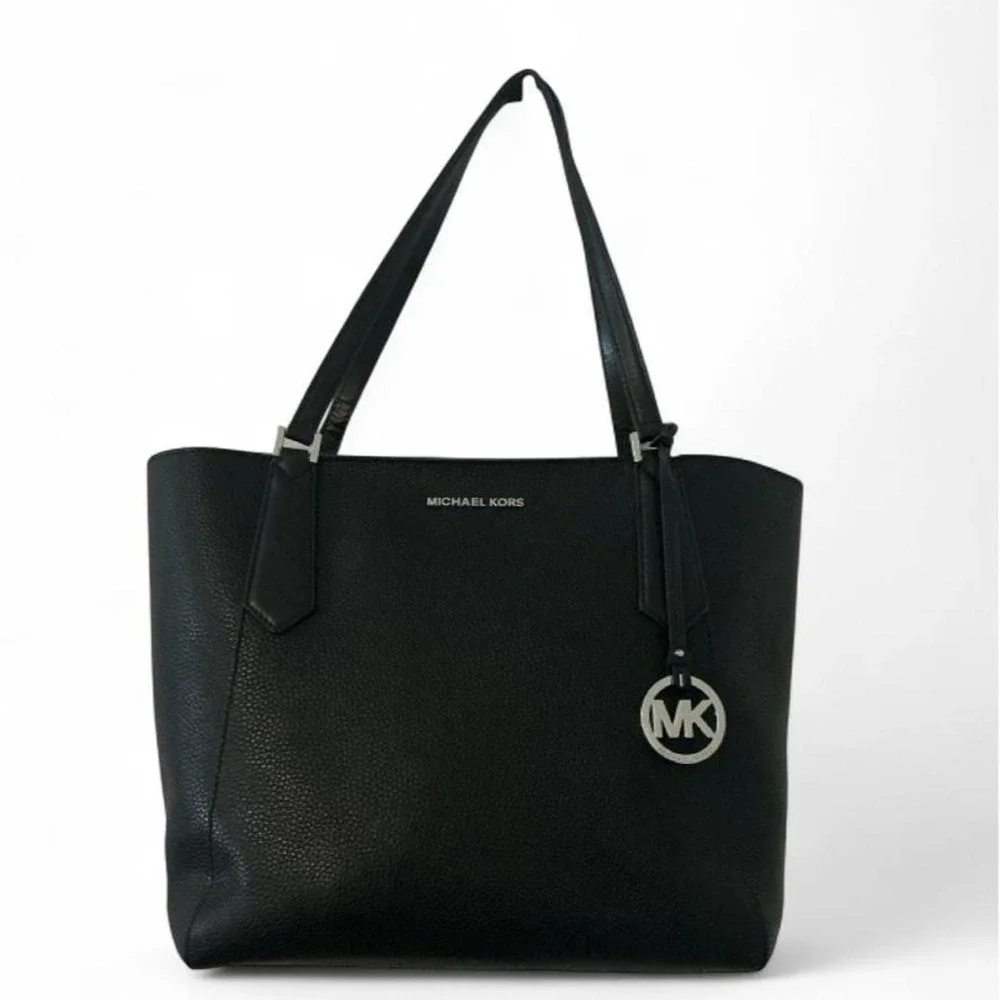 Michael Kors Tote Bag Women Large‎ Black Pebbled Leather 35T8SKFT7T